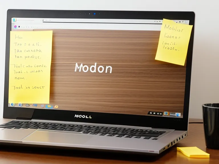 Close-up of a laptop screen displaying EF English Live course levels and a sticky note.
