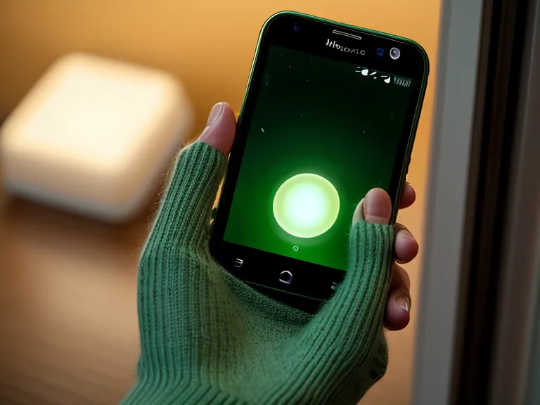 A hand holding a phone ready to join a live language class in a cozy room.
