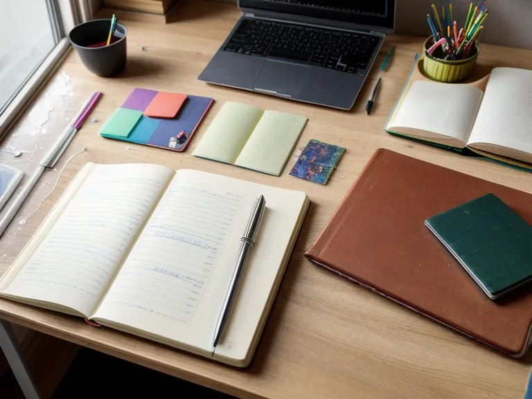 An open Italian grammar textbook and notebook with handwritten verb conjugations on a desk.