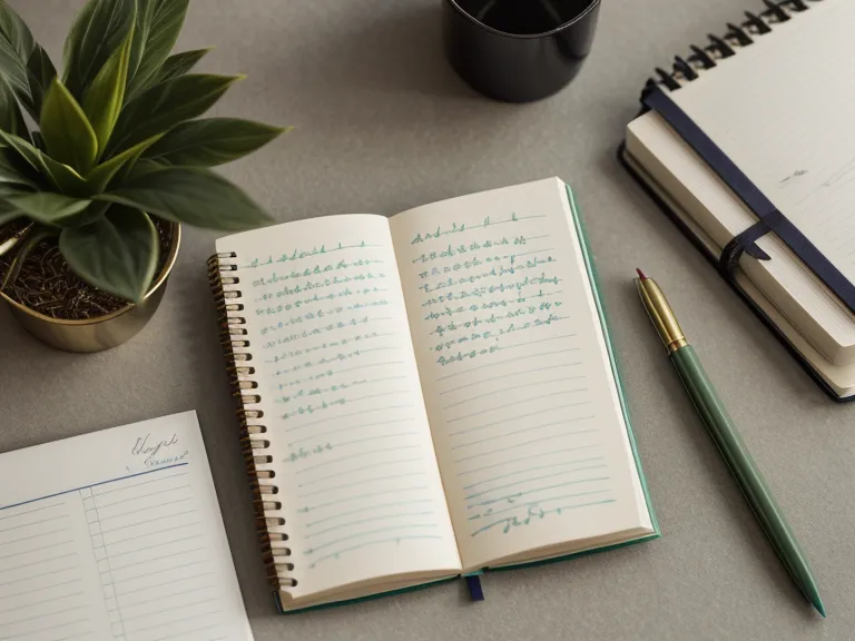Handwritten Italian verb conjugations in a notebook on a desk.
