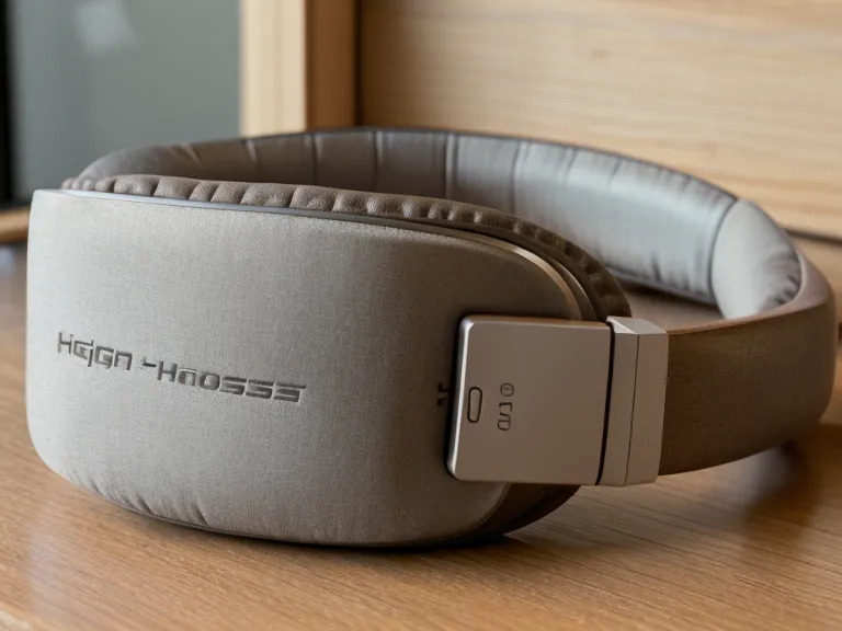 Headphones and language books on a freelance writer's desk.