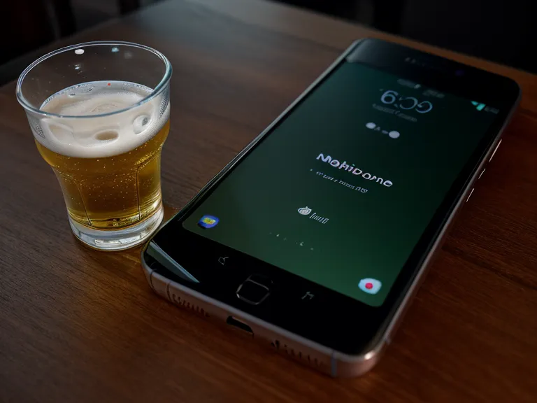 A smartphone showing a streak notification next to a cold beer glass.